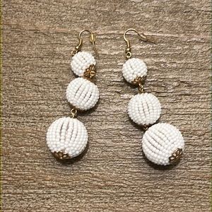 White drop earrings
